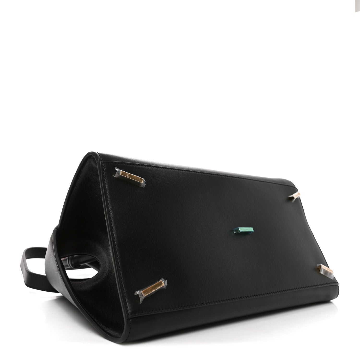 Calfskin Small Hug Bag Black Flame Red