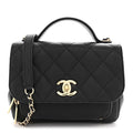 Caviar Quilted Small Business Affinity Flap Black
