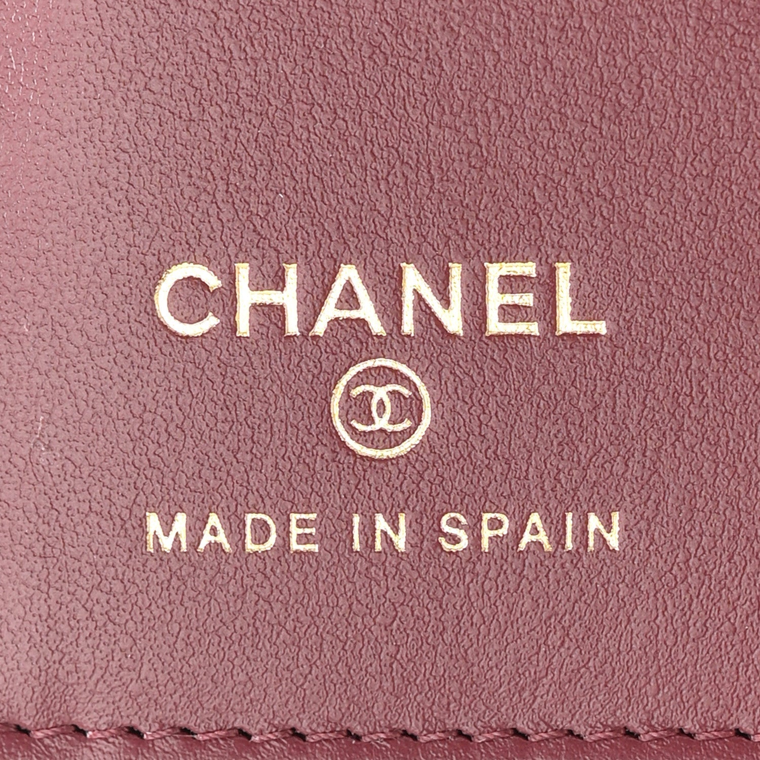 Caviar Quilted Passport Holder Dark Burgundy