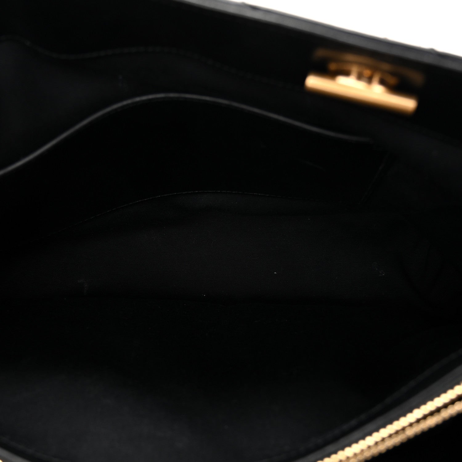 Calfskin Y Quilted Monogram Large Loulou Shopper Black