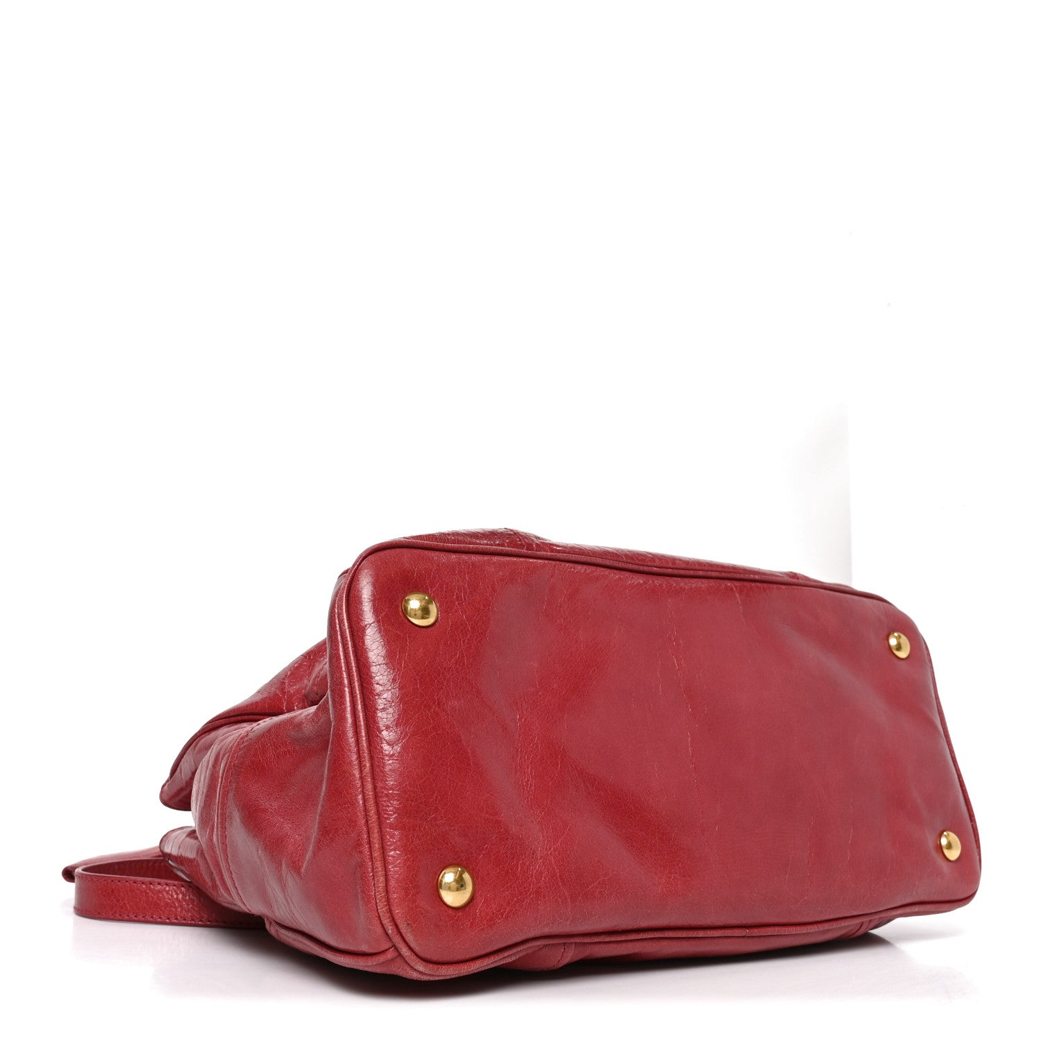 Vitello Shine Top Handle Satchel Pink