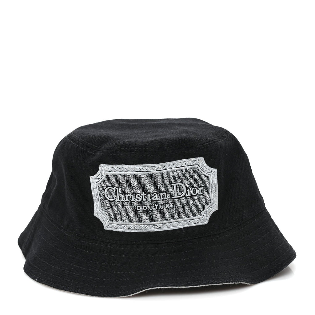 Cotton Logo Bucket Hat S Black