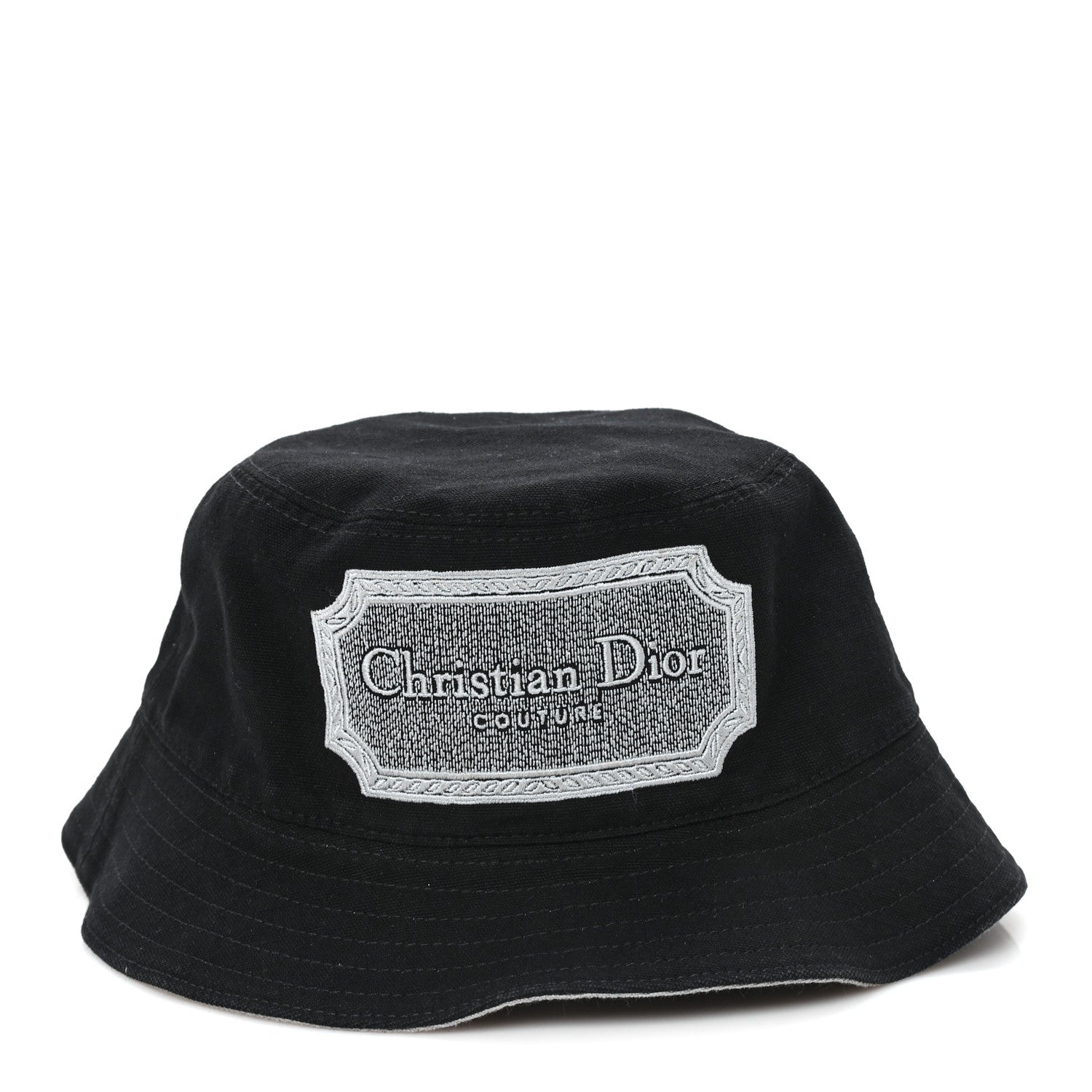 Cotton Logo Bucket Hat S Black