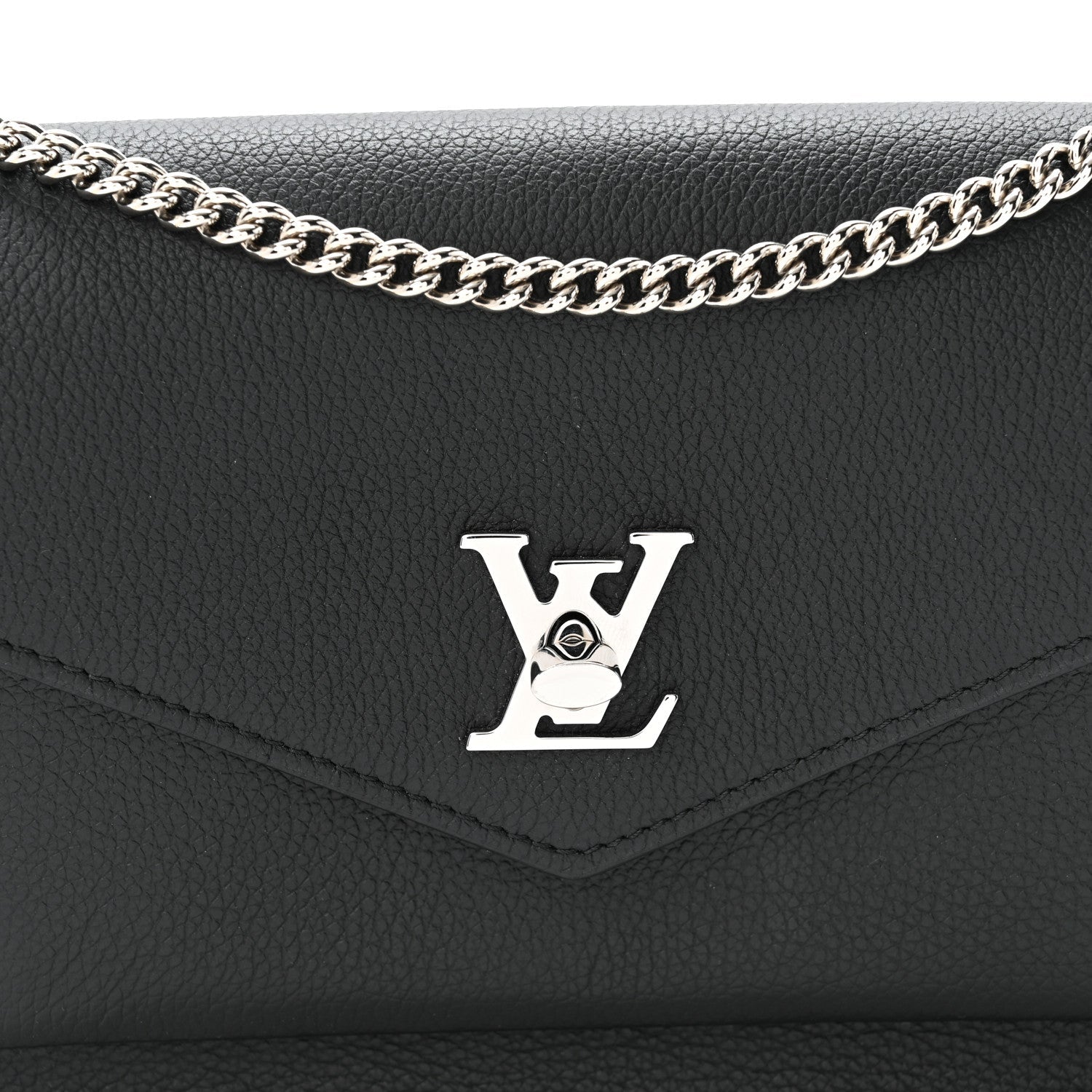 Soft Calfskin My Lockme Chain Pochette Black