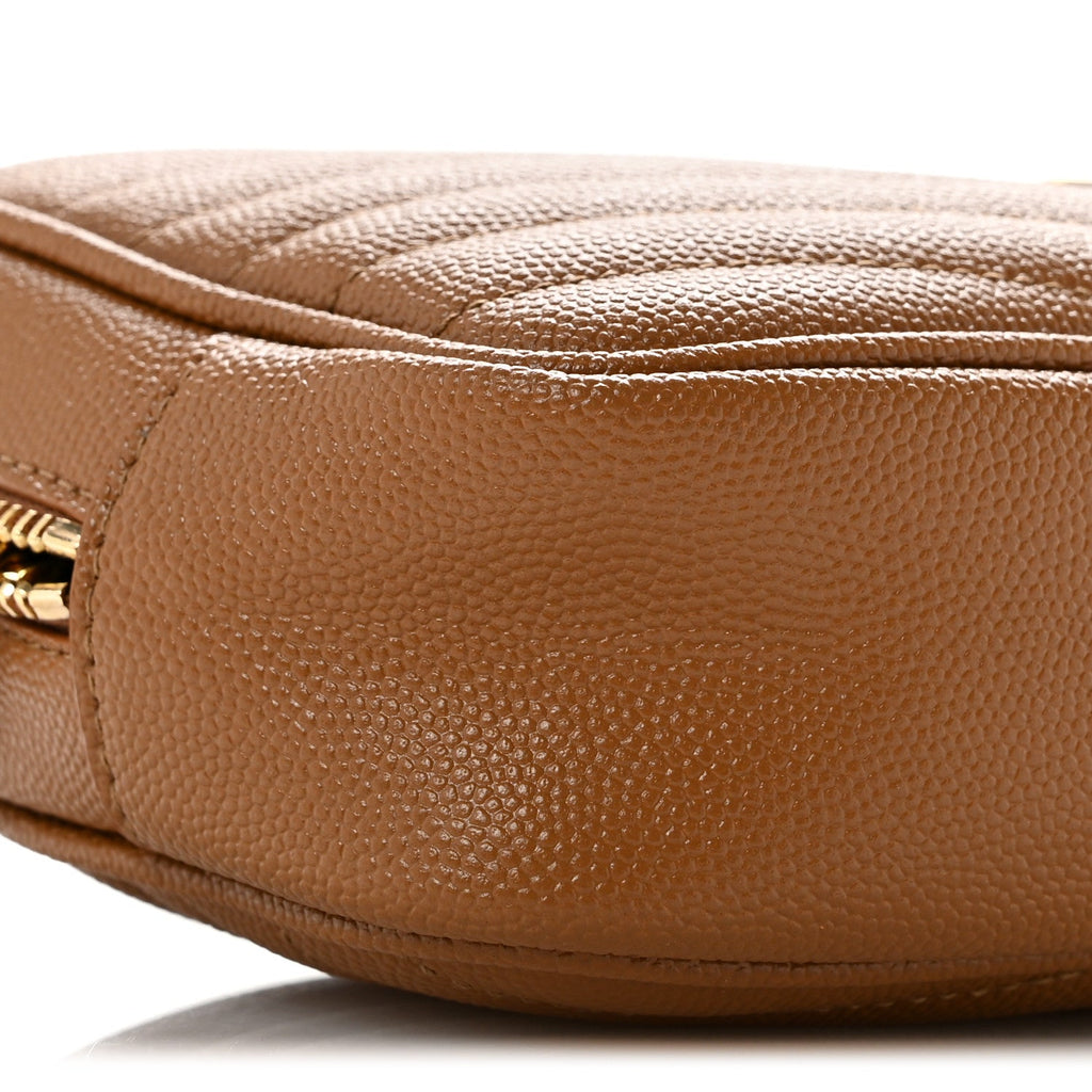 Grain De Poudre Matelasse Monogram Mini Lou Camera Bag Dark Natural