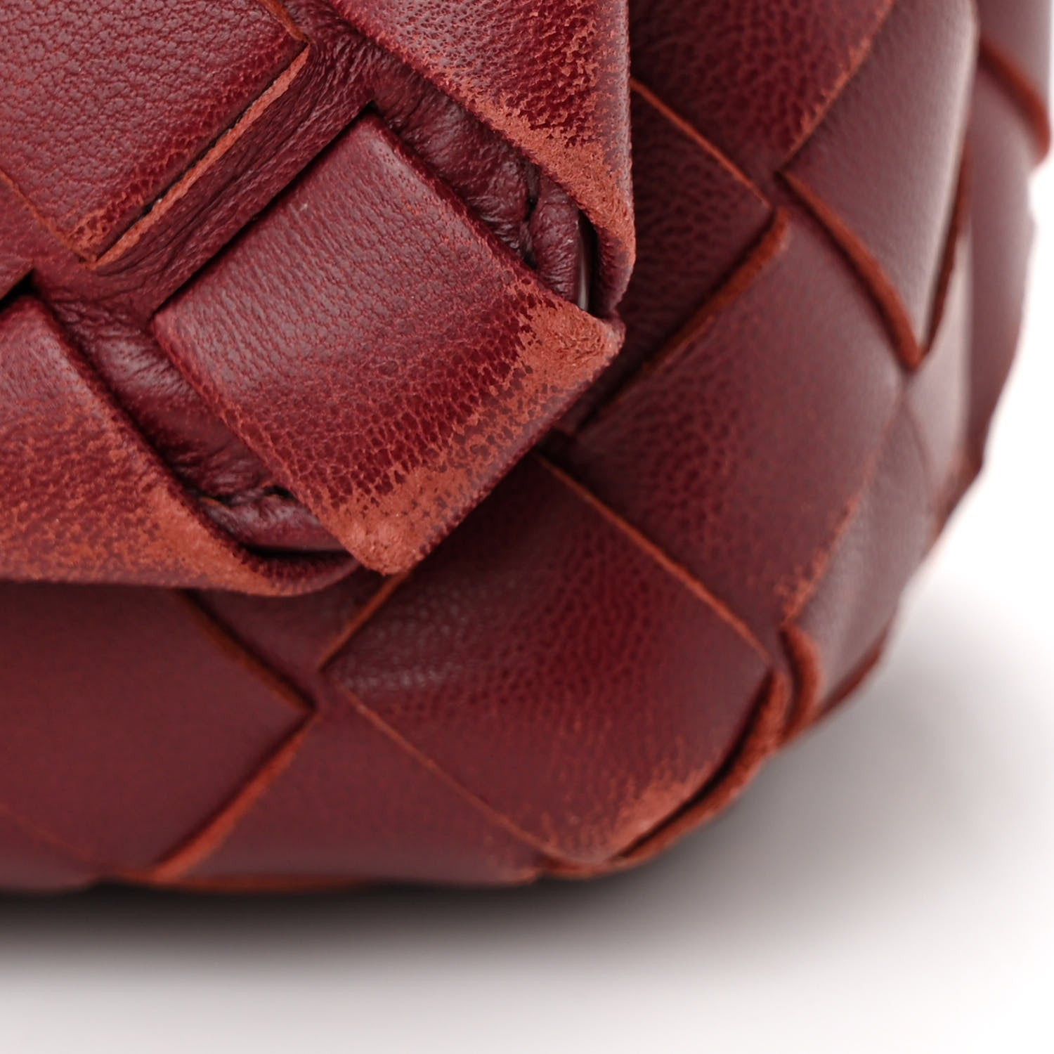 Nappa Intrecciato Mini Crossbody Barolo