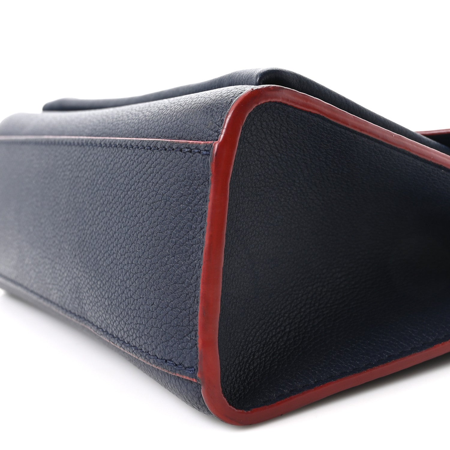 Soft Calfskin My Lockme Chain Bag BB Marine Rouge