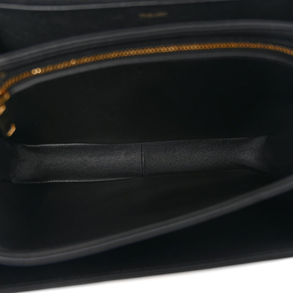 Shiny Calfskin Medium Triomphe Black