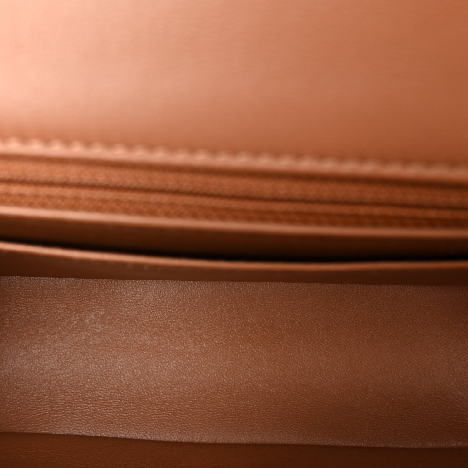 Lambskin Quilted Mini Rectangular Flap Brown