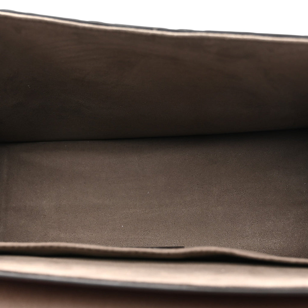 Vitello Century F is Fendi Bi-Color FF 1974 Embossed Kan I Shoulder Bag Fragola Maya Black