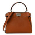 Cuoio Romano Snakeskin Selleria Mini Peekaboo Iconic Satchel Cappuccino
