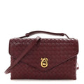 Nappa Intrecciato Knot Lock Top Handle Crossbody Bag Barolo Barolo