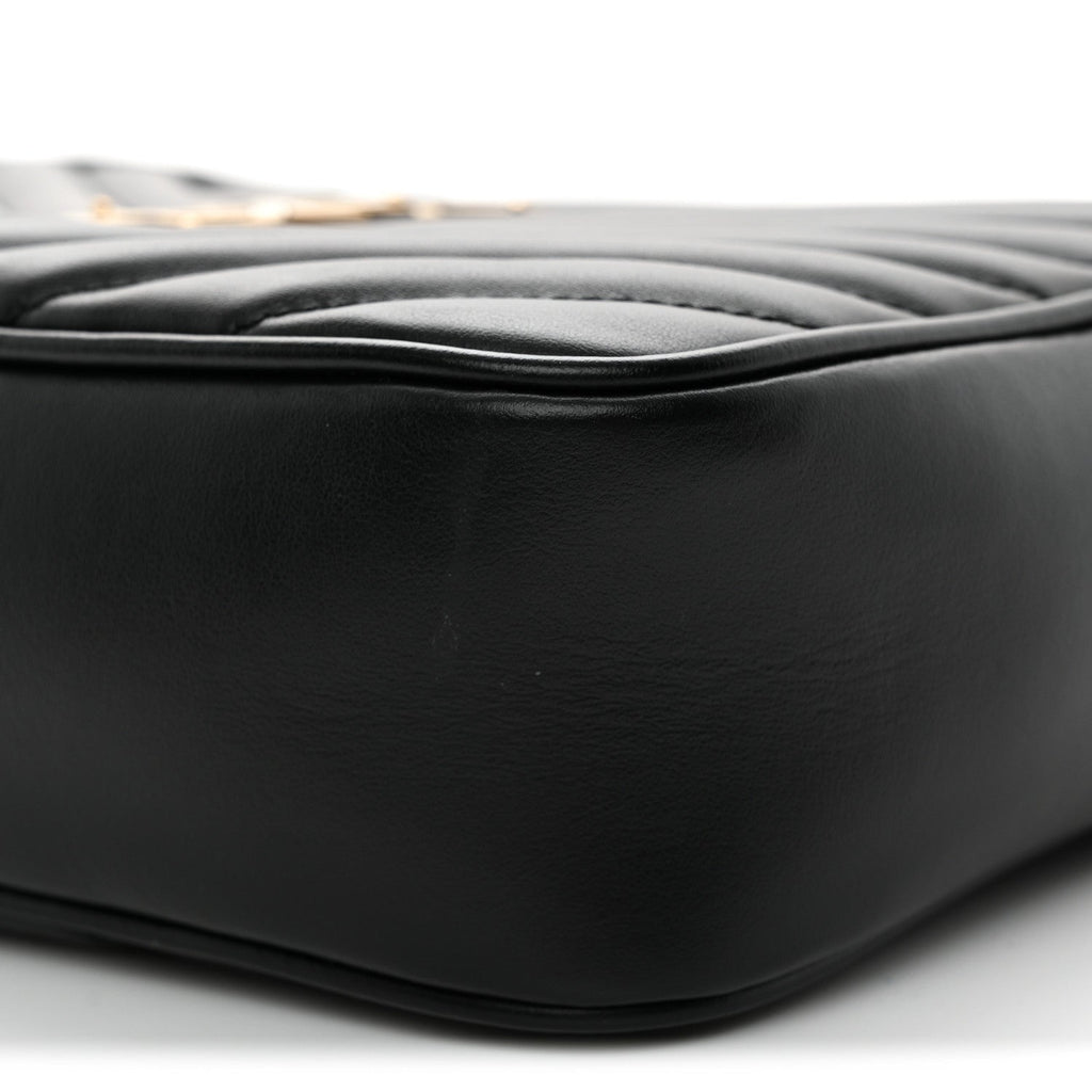 Calfskin Matelasse Monogram Lou Camera Bag Black