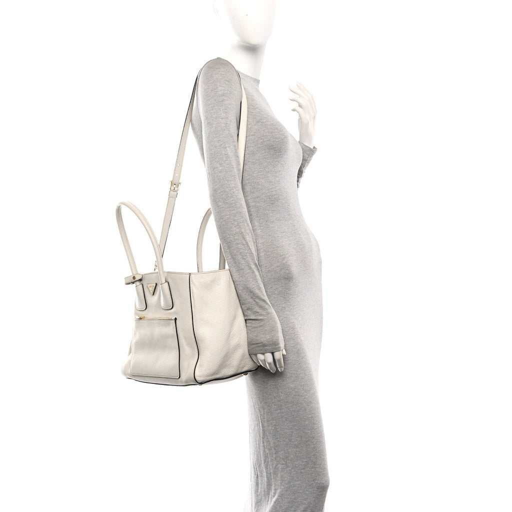 Vitello Daino Shopping Tote Talco