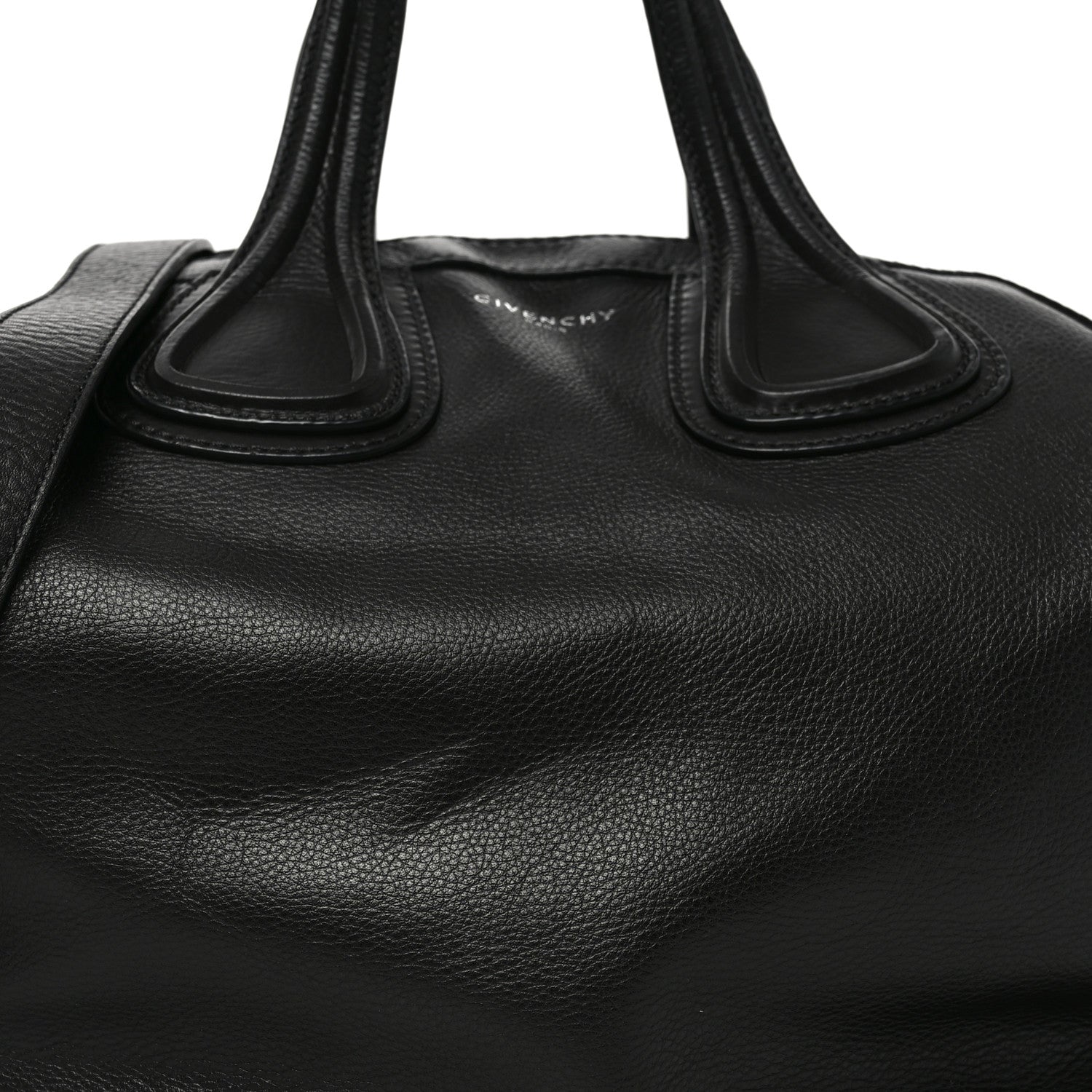 Waxy Grained Calfskin Medium Nightingale  Black