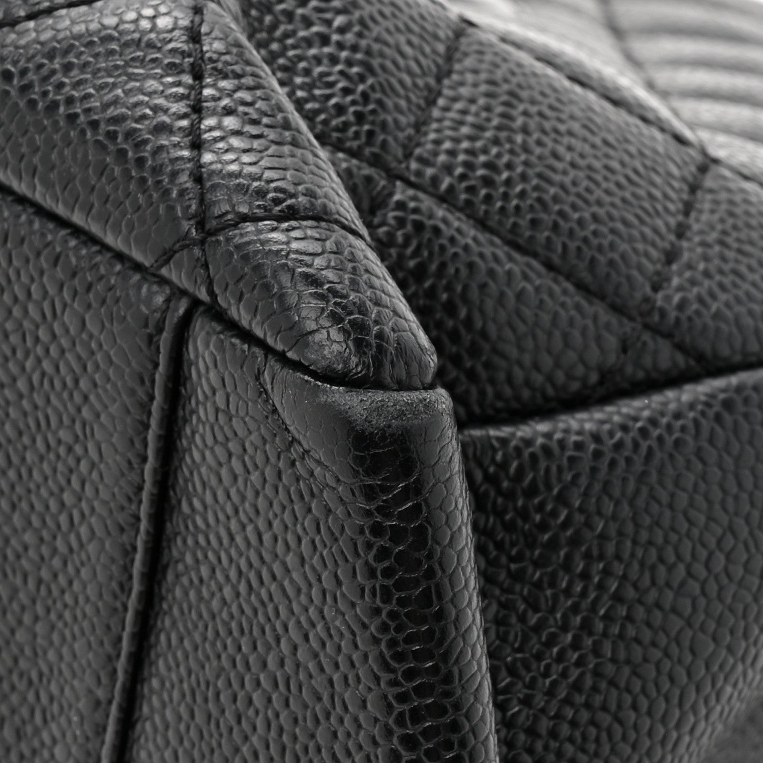Caviar Quilted Grand Shopping Tote GST Black