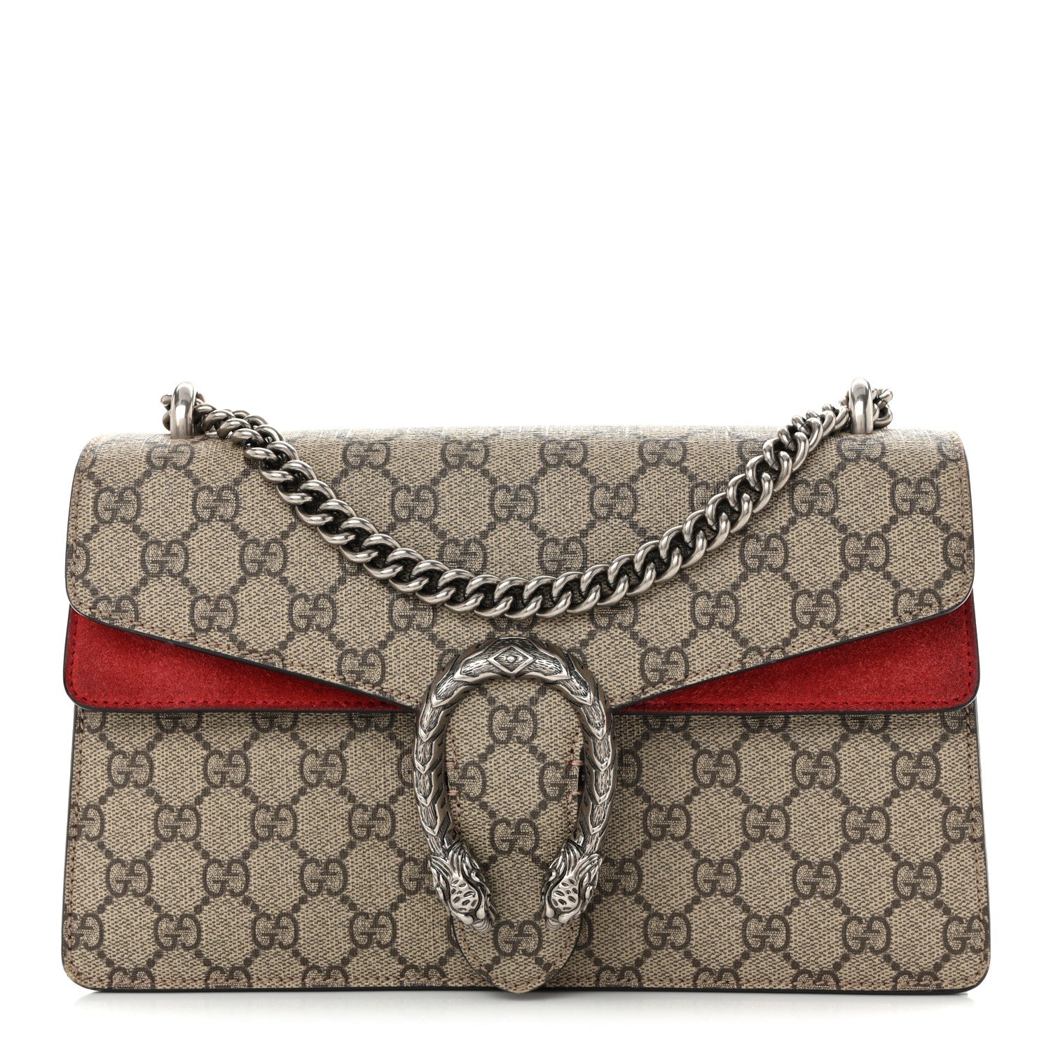 GG Supreme Monogram Small Dionysus Shoulder Bag Red