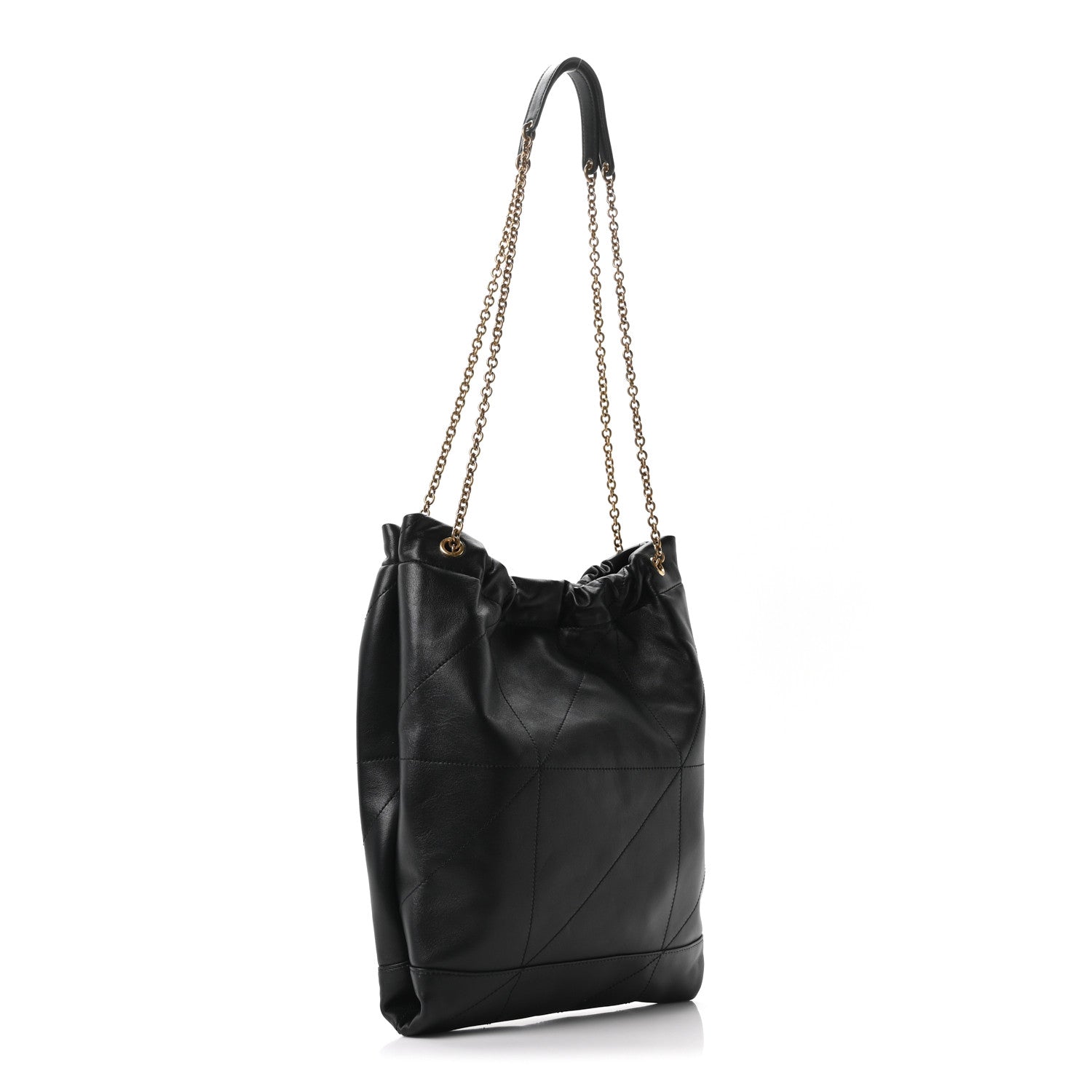 Lambskin Matelasse Monogram Medium Jamie 4.3 Pochon Black