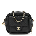 Caviar Quilted CC Day Camera Case Black