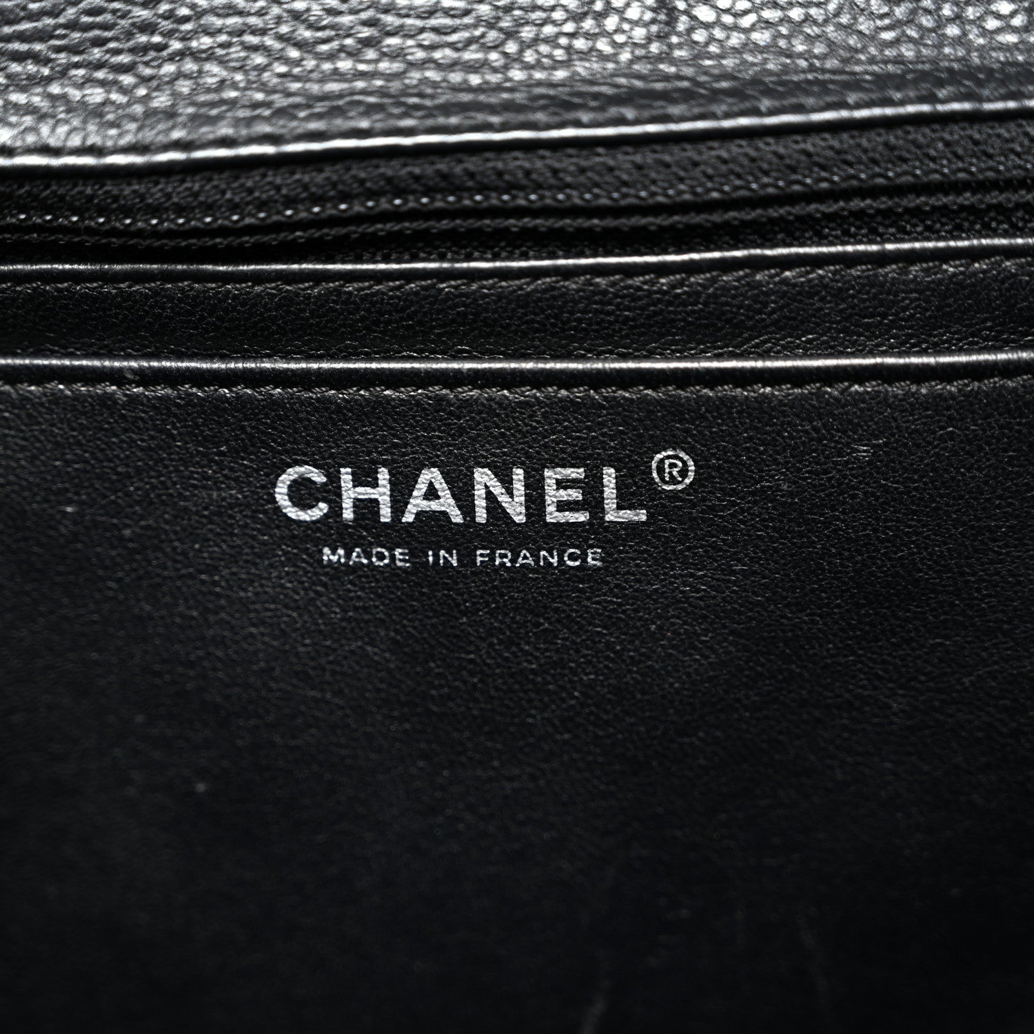 Washed Caviar Quilted Maxi Single Flap Black