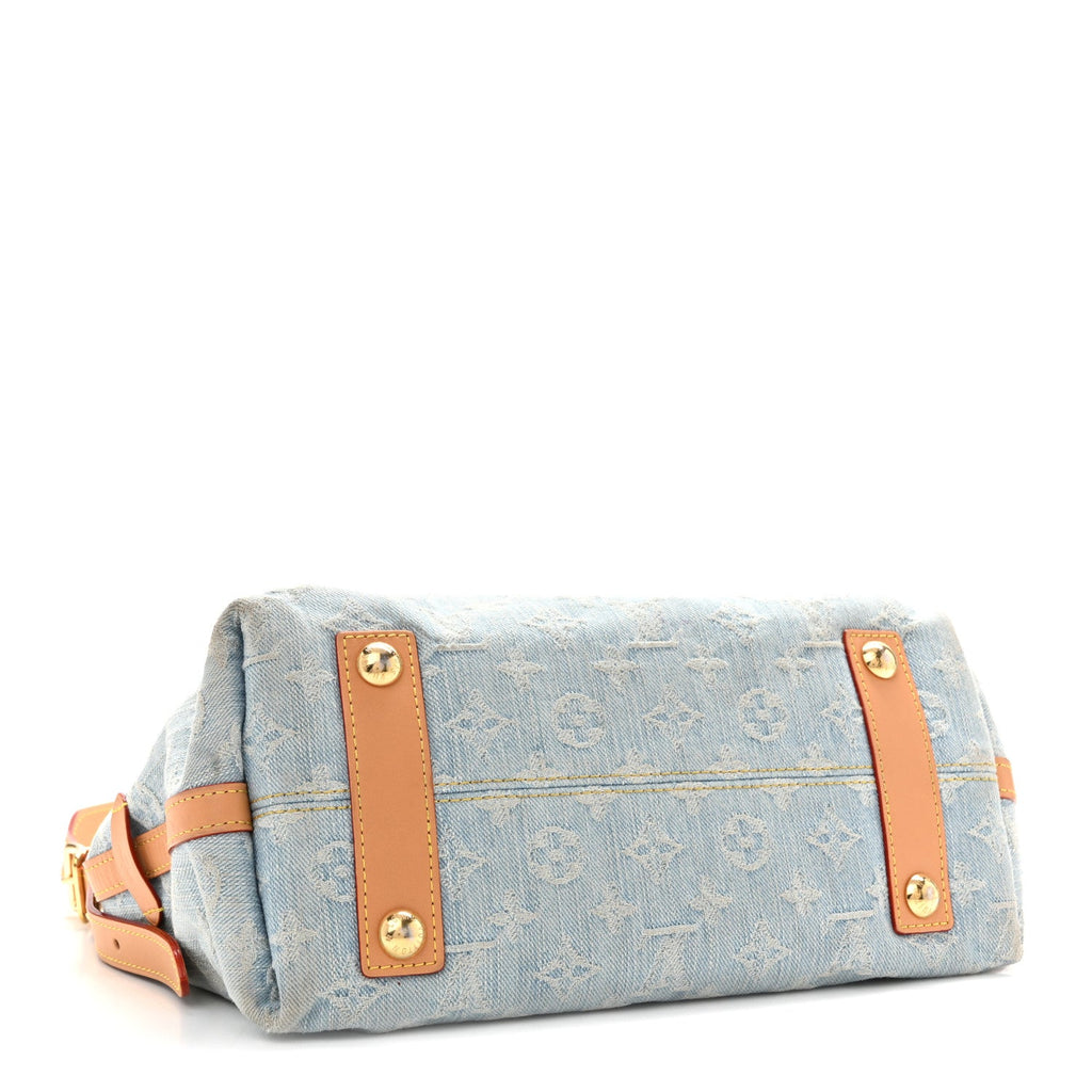 Monogram Denim CarryAll PM Sky Blue