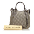 Louis Vuitto Besace Angele Platine Mini Lin Canvas Shoulder Bag