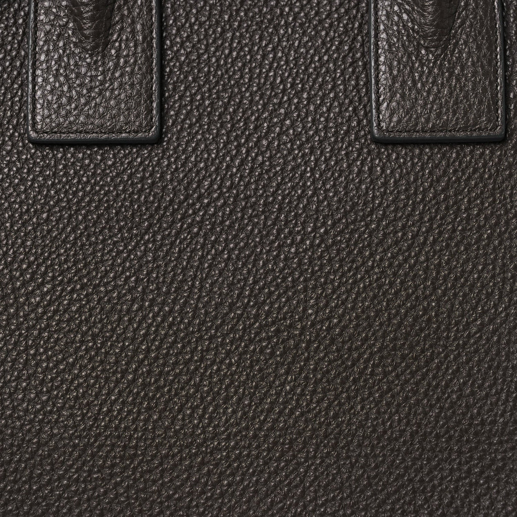 Grained Calfskin Small Sac De Jour Dark Brown