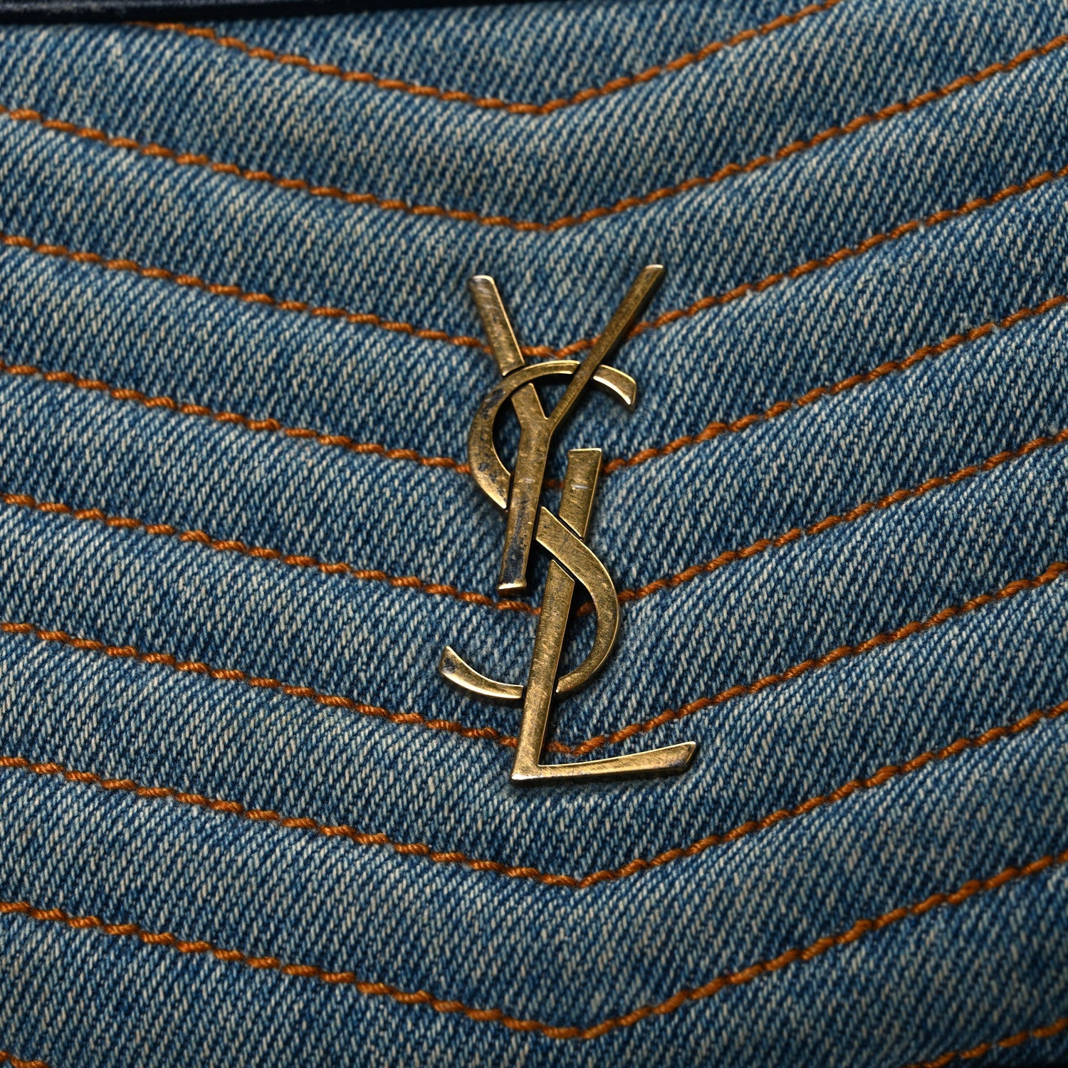 Denim Matelasse Monogram Mini Lou Camera Bag California Blue