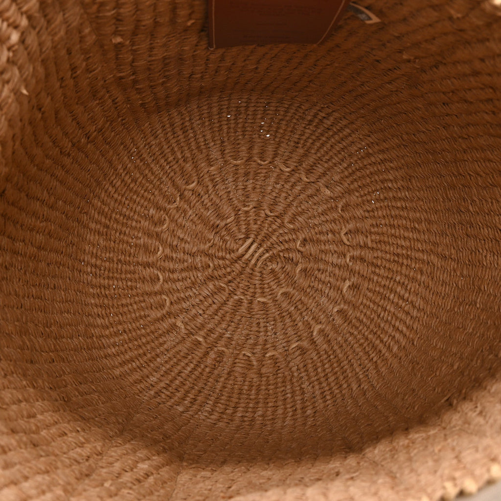 Raffia Medium Woody Tote White