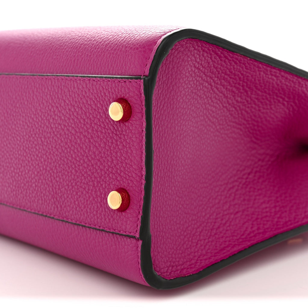 Grainy Calfskin Virtus Top Handle Tote Pink Light Pink