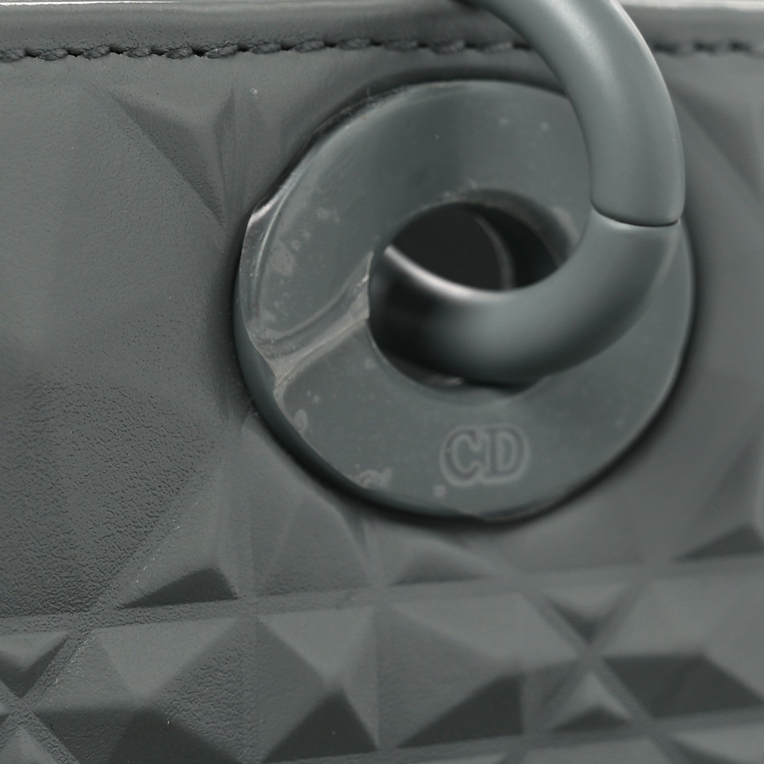 Calfskin Cannage Diamond Medium Lady D-Joy Grey