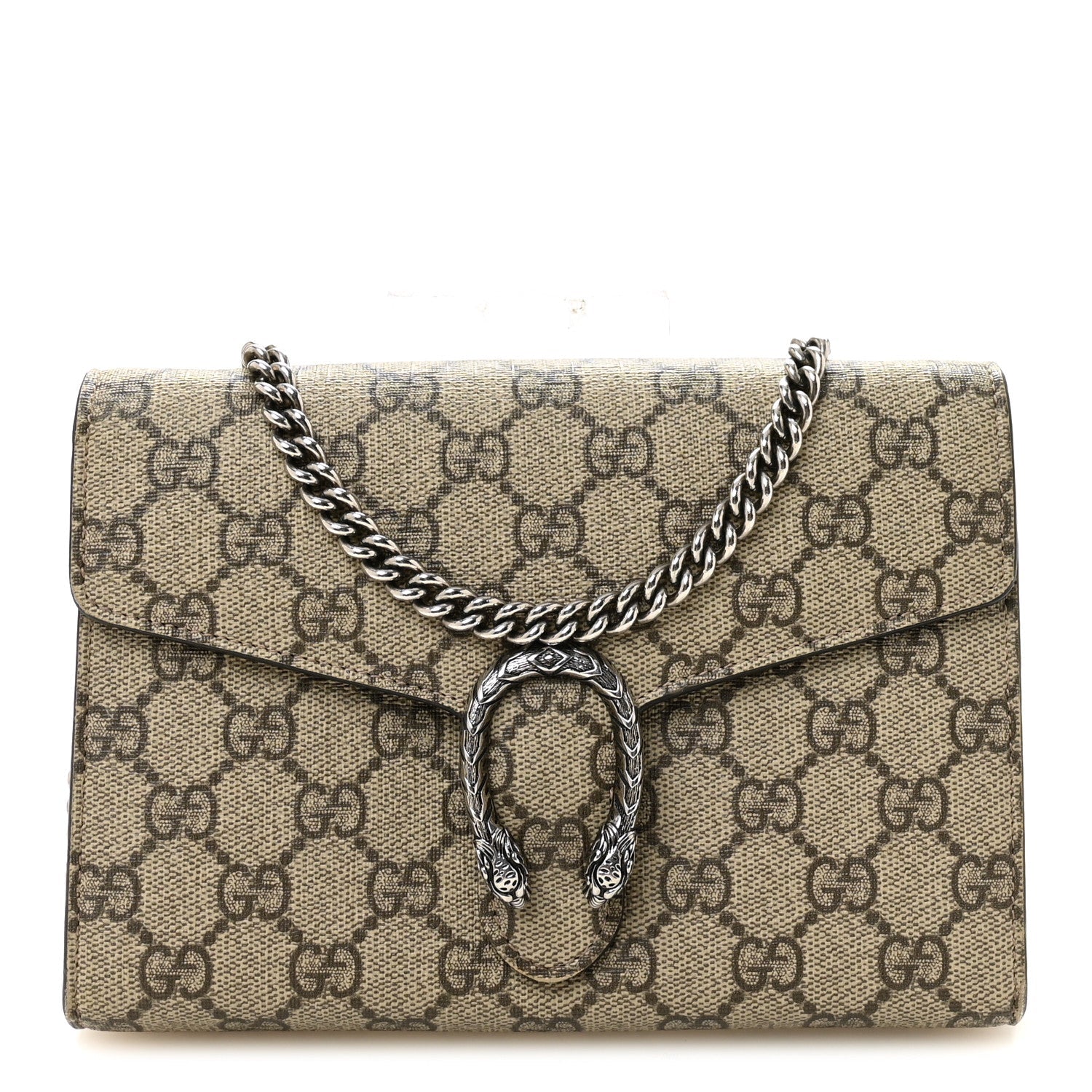 GG Supreme Monogram Mini Dionysus Chain Wallet