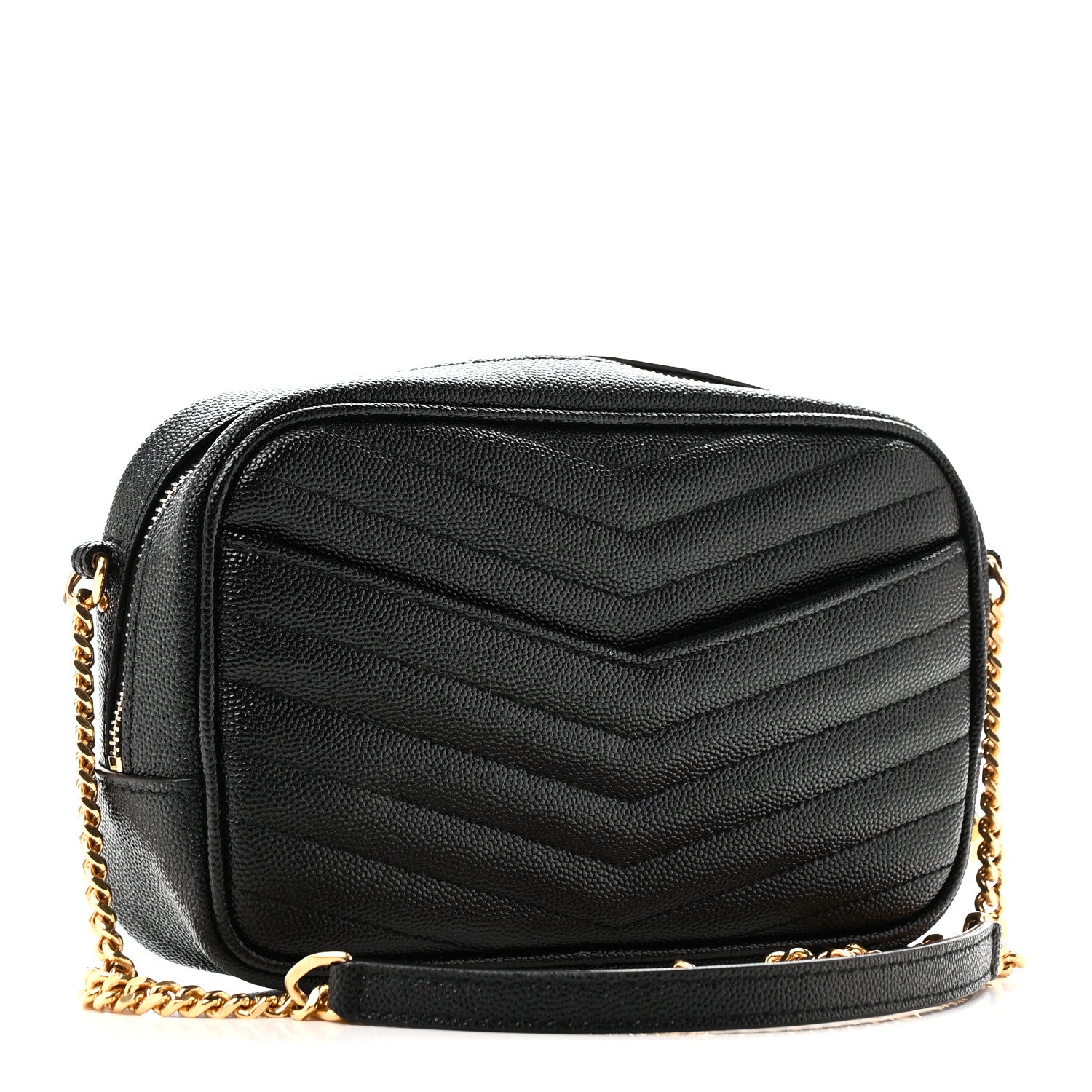 Grain De Poudre Matelasse Monogram Mini Lou Camera Bag Black