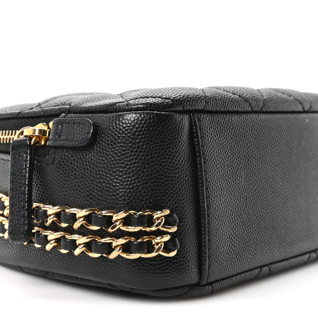 Caviar Quilted Mini CC You Camera Case Black