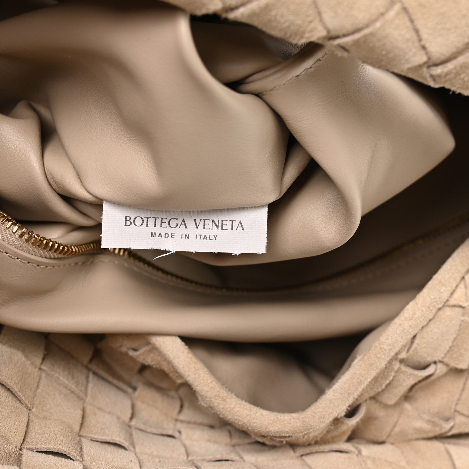 Suede Intrecciato Large Hop Ecru