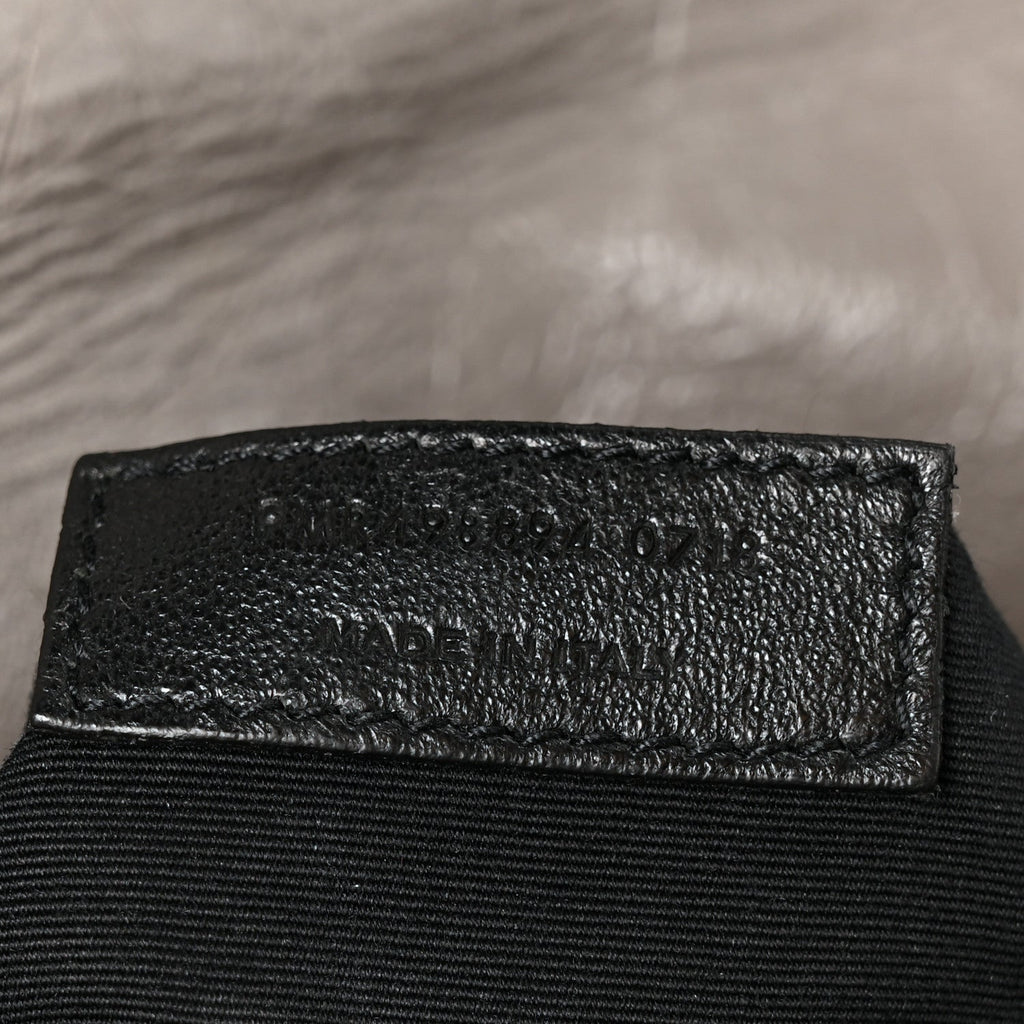 Crinkled Calfskin Matelasse Monogram Medium Niki Chain Satchel Fog