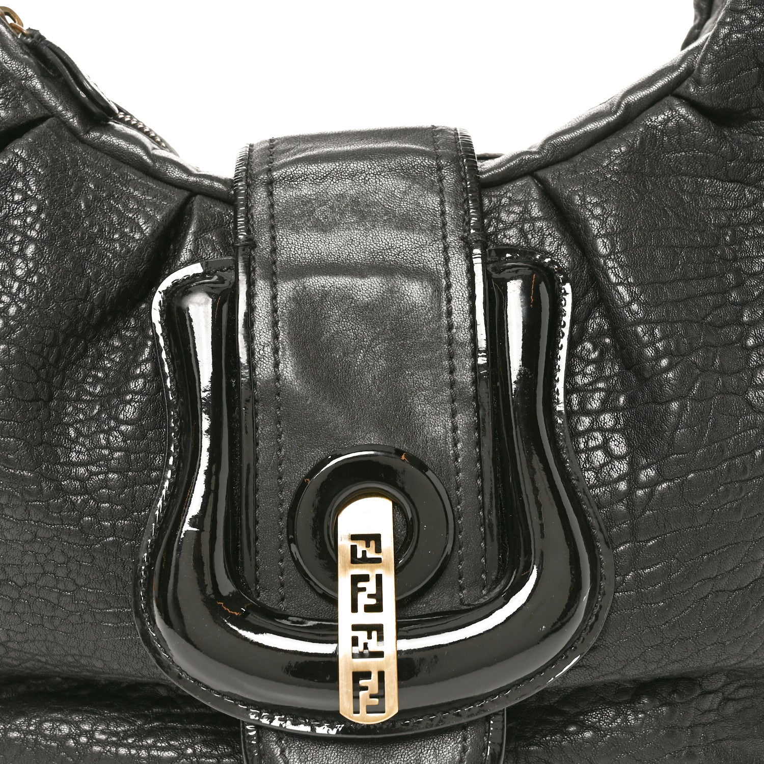 Nappa Patent B Buckle Hobo Black