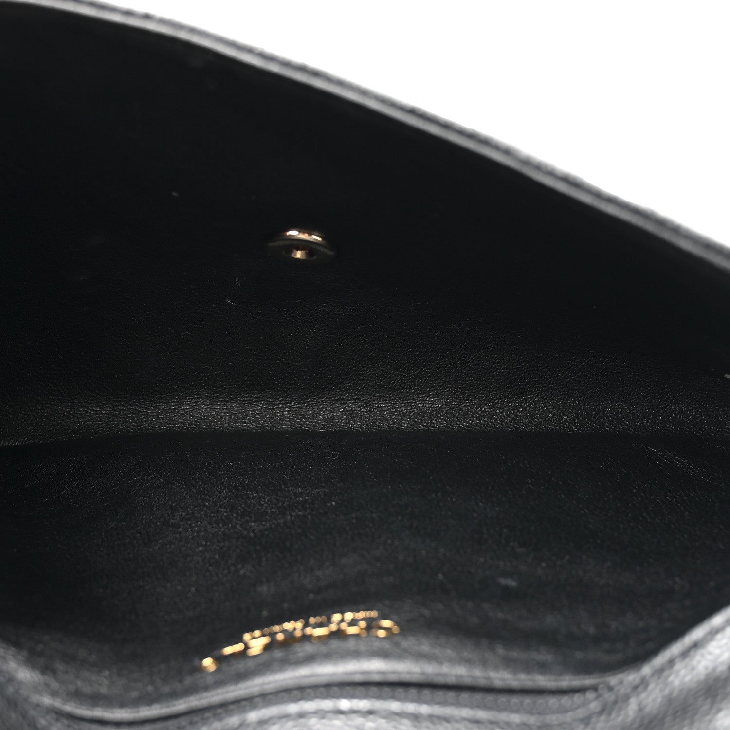 Caviar Quilted Flap Clutch Black