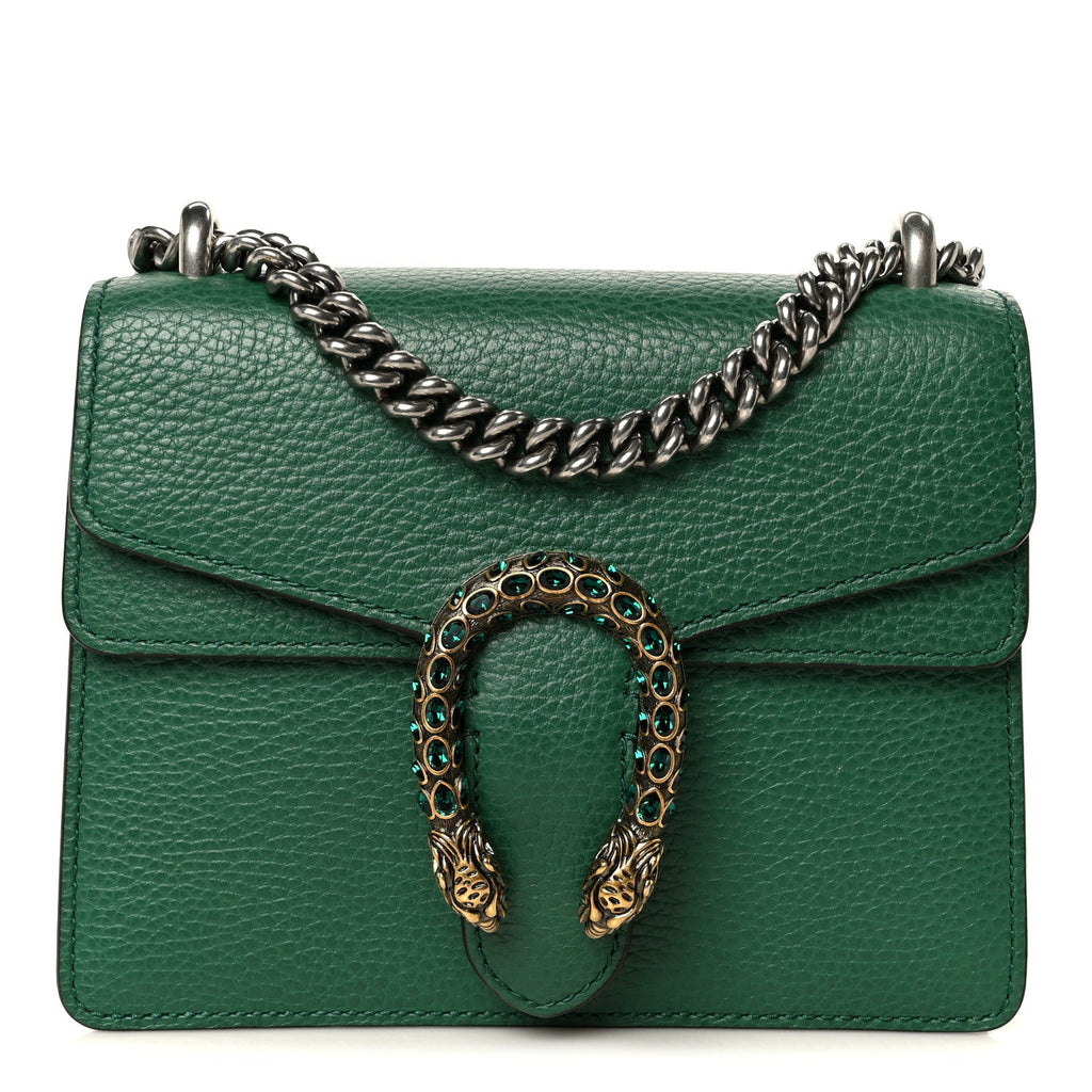 Calfskin Mini Dionysus Shoulder Bag Emerald