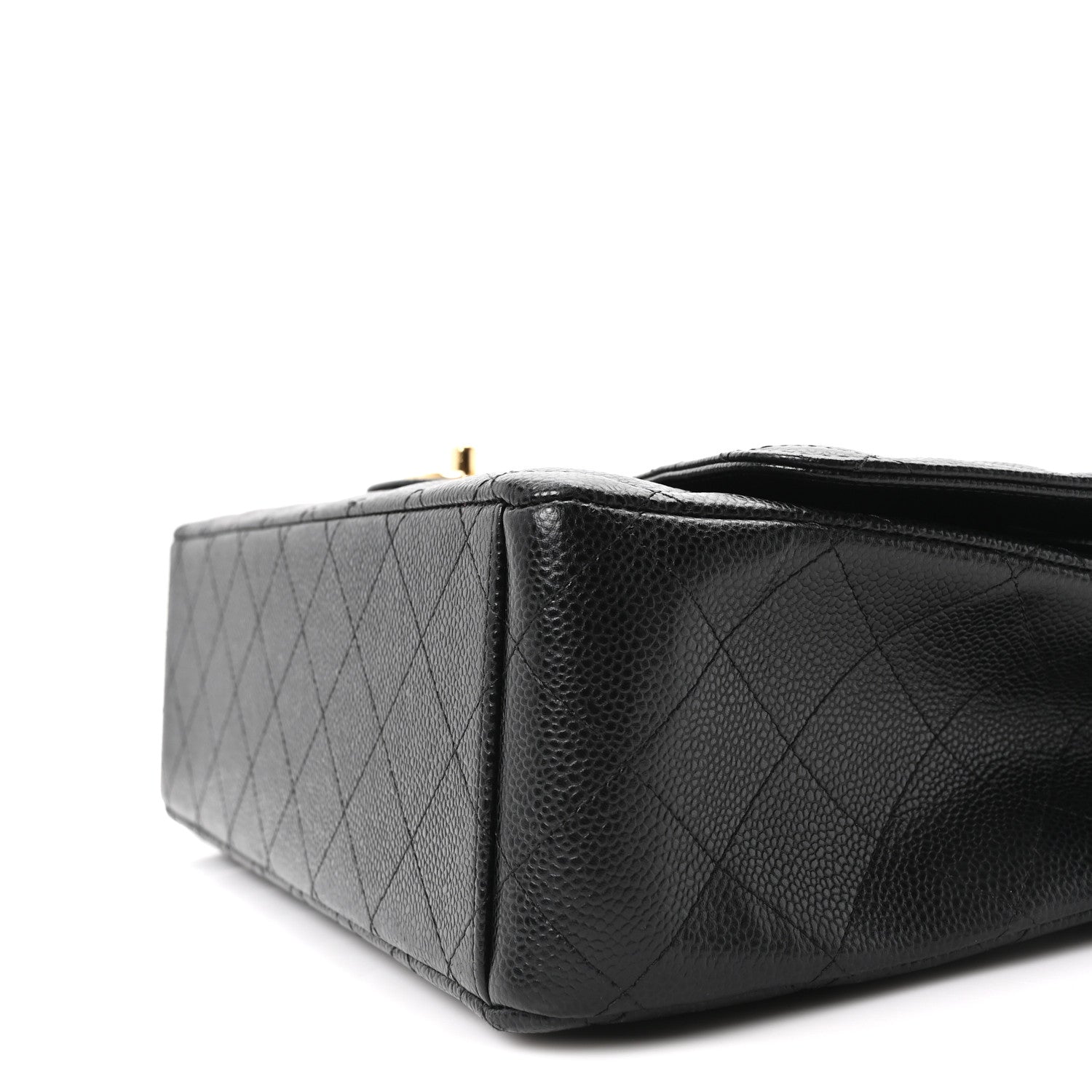 Caviar Quilted Maxi Double Flap Black