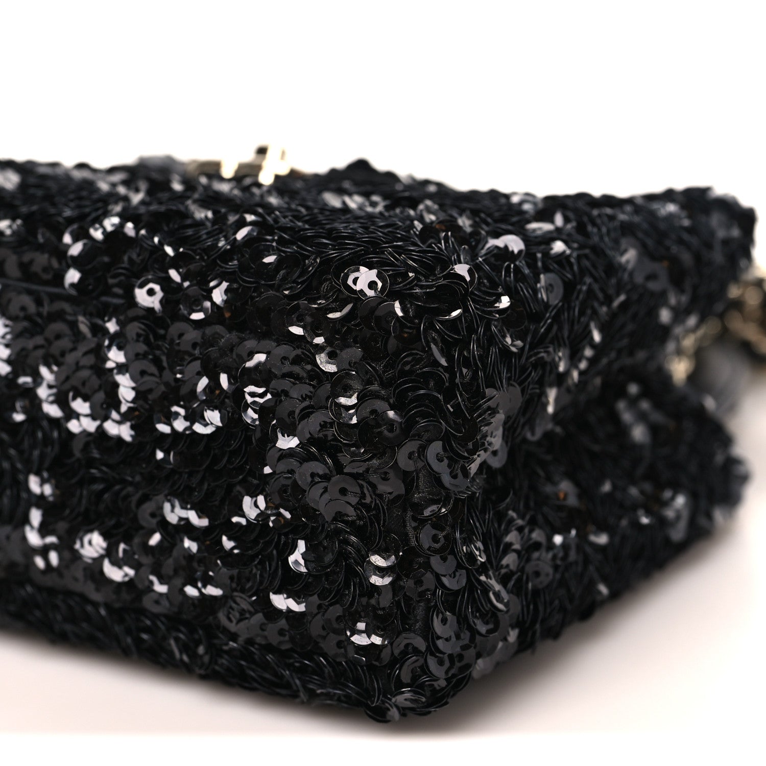 Sequin Nano Kelly Shopper Black