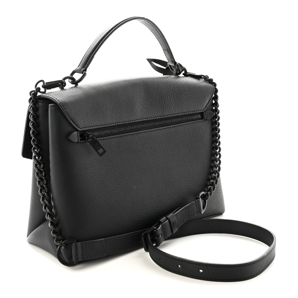 Soft Calfskin My Lockme Top Handle Black