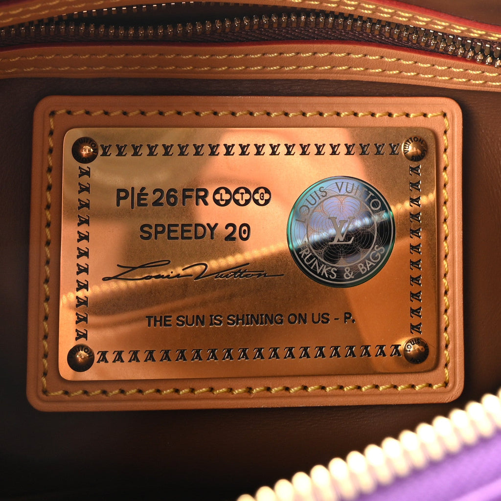 Calfskin Monogram Speedy P9 Bandouliere 20  Golden Lotus Purple