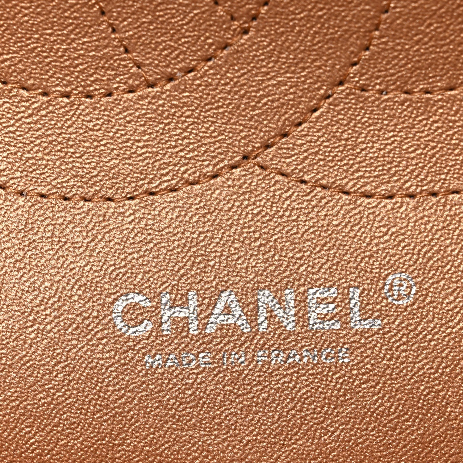 Metallic Caviar Quilted Jumbo Double Flap Copper
