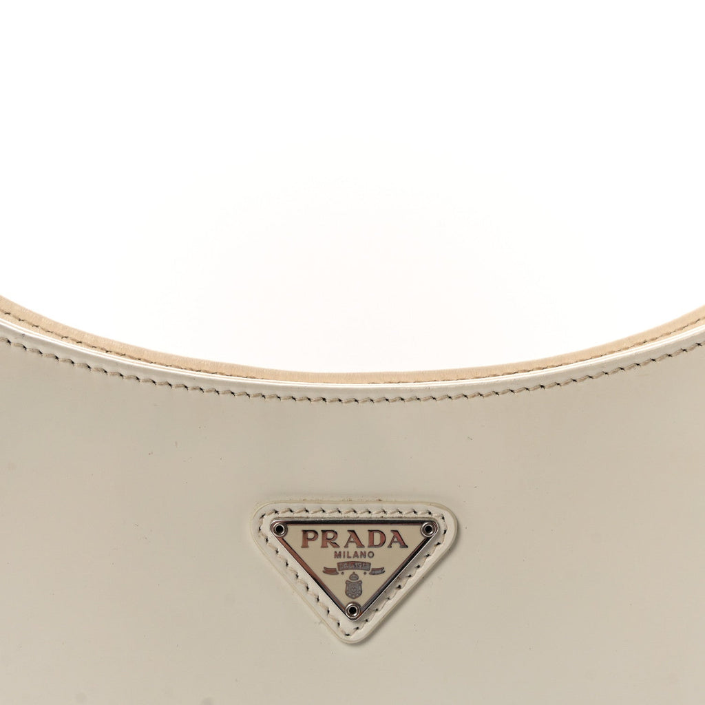 Spazzolato Cleo Shoulder Bag White