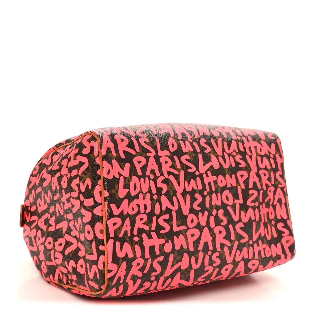 Monogram Graffiti Speedy 30 Fuchsia