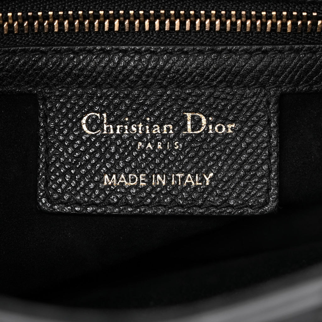 Grained Calfskin Saddle Bag Black