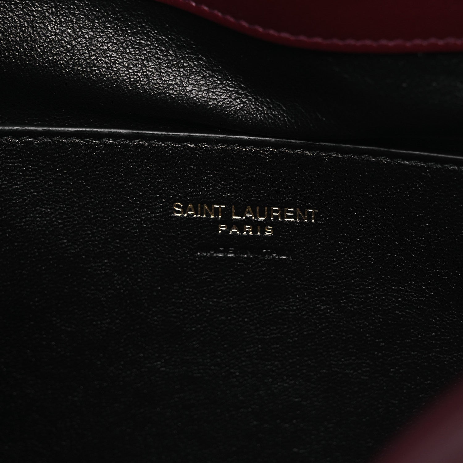 Lambskin Large Cassandre Envelope Pouch Dark Ruby