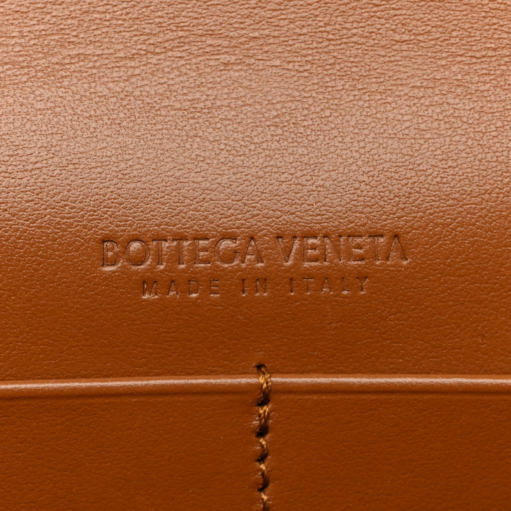 Suede Intrecciato Andiamo Pouch On Strap Amber