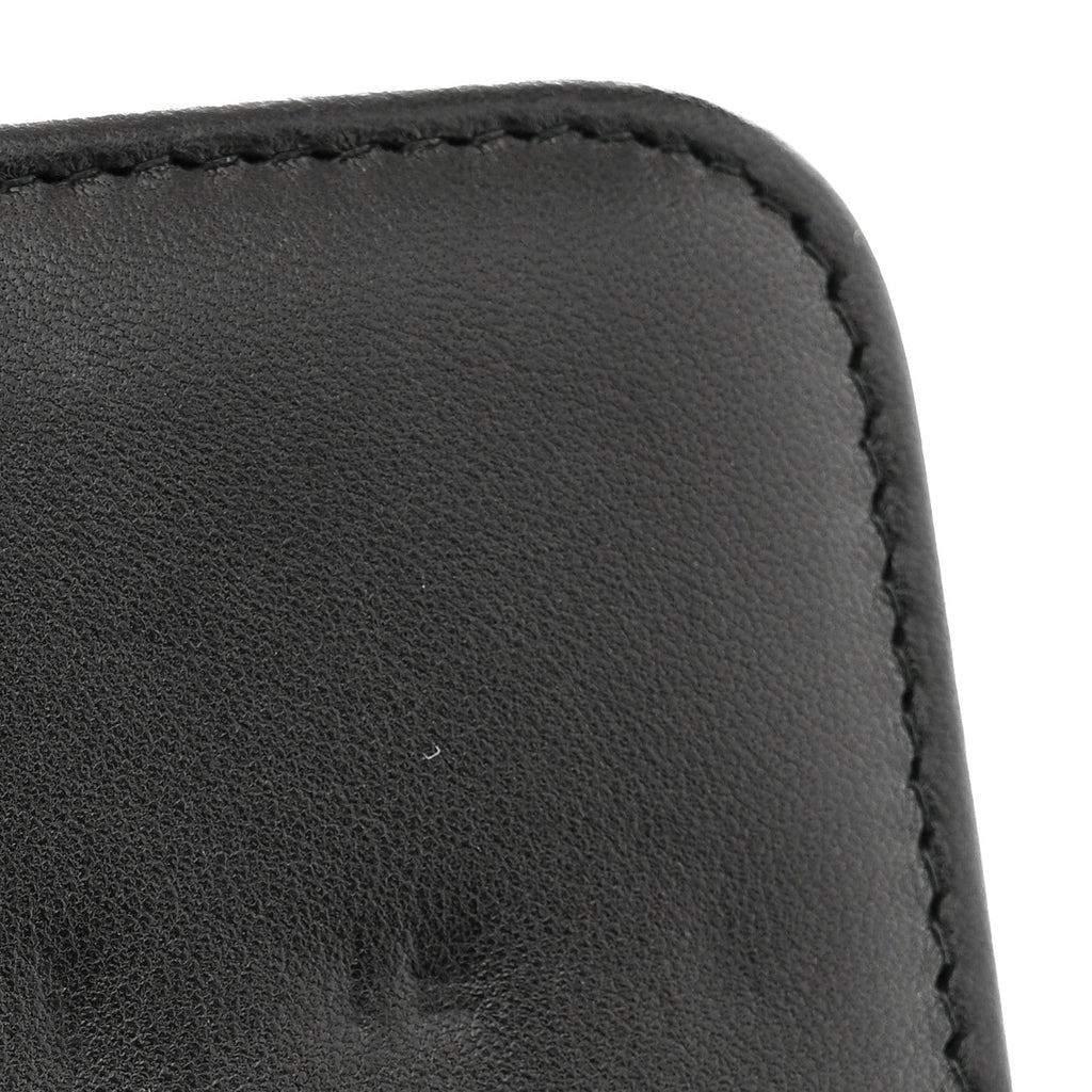 Velvet Pearl Diamond Embellished Wallet On Chain WOC Black
